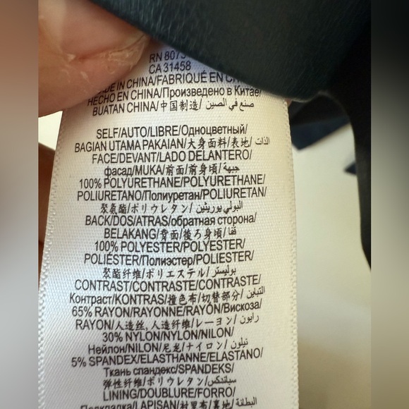 BCBG Cadiana Peplum Top Sz XXS NWOT Vegan Leather Teal - Picture 4 of 6